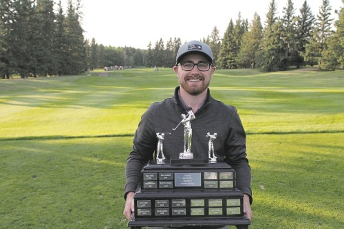 Thomas Friesen/The Brandon Sun
Derek Solman of Winnipeg won the Tamarack golf tournament men's final 2 up over Jarod Crane at Clear Lake Golf Course on Saturday.