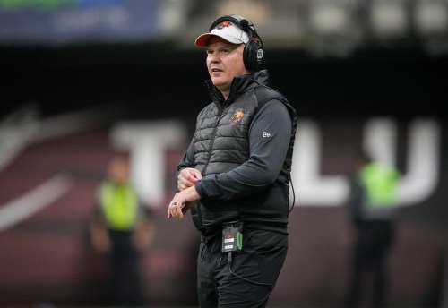 B.C. Lions head coach Rick Campbell watches from the sideline during the second half of a CFL football game against the Winnipeg Blue Bombers in Vancouver on Saturday, October 15, 2022. THE CANADIAN PRESS/Darryl Dyck