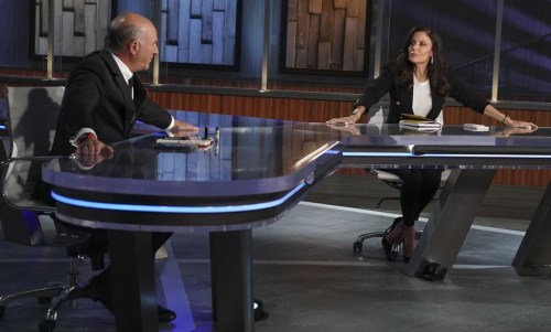 This image released by CNBC shows Kevin O'Leary, left, and Bethenny Frankel, hosts of the the financial show 