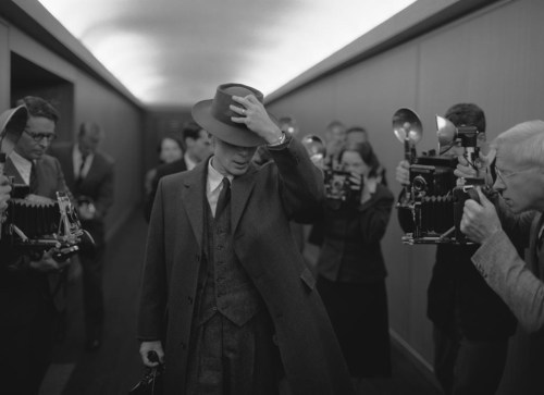 This image released by Universal Pictures shows Cillian Murphy as J. Robert Oppenheimer in a scene from the film 