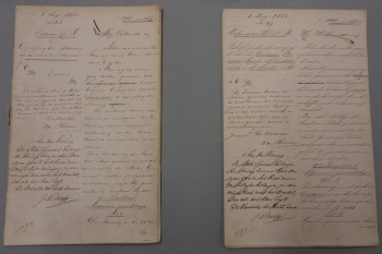 Legislation signed on Aug. 8, 1862, abolishing slavery on July 1, 1863, is shown at the National Archives in The Hague, Netherlands, Monday, Dec. 19, 2022. The Dutch government is expected to issue a long-awaited formal apology for its role in the slave trade, with a speech by Dutch Prime Minister Mark Rutte, and ceremonies in the former colonies. (AP Photo/Peter Dejong)