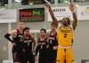 Brandon University Bobcats Jahmaal Gardner shoots a free throw while the Winnipeg Wesmen look on during their Canada West men's basketball game at the Healthy Living Centre on Saturday. (Thomas Friesen/The Brandon Sun)