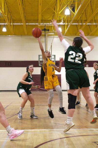 Crocus Plainsmen varsity girls’ basketball guard Aly Gungon was named an all-star at the team’s home tournament on Saturday. (Thomas Friesen/The Brandon Sun)