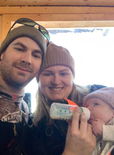 Ice fishing is all in the family for Rory, Melyssa and Hudson Kowalyk. (Courtesy Melyssa Kowalyk)