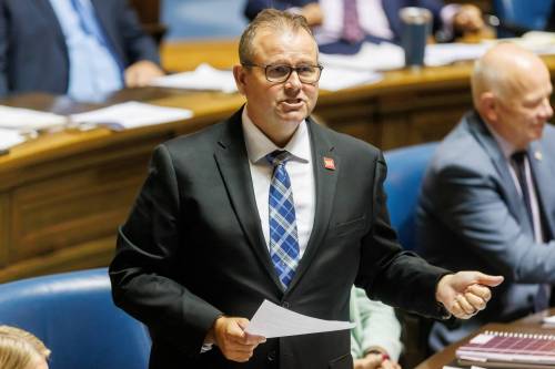 Former education minister Wayne Ewasko, now the interim leader of the Opposition Progressive Conservatives, introduced a bill in 2023 to create a government-appointed position to oversee the prevention and policing of misconduct among teachers. (Winnipeg Free Press)