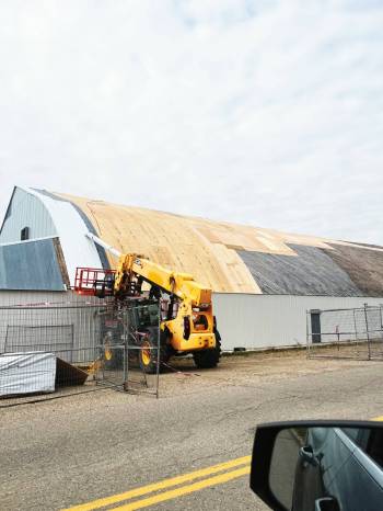 Repair work has started on the Foxwarren community rink, which was damaged during a storm in 2024. More than $80,000 of $200,000 has been crowdfunded for the project. There a number of ways to contribute to the cause: etransfers can be sent to foxwarrenrink@gmail.com. There&rsquo;s also a Go Fund Me page set up which you can access by searching the Go Fund Me page for Foxwarren Arena. Donating by mail can be done at PO Box 62 Foxwarren, MB R0J 0R0. Charity tax receipts are available. (Russell Banner photo)