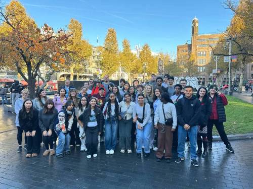 A group of roughly 30 students from Manitoba arrived in Amsterdam late last week to begin their 10-day trip to world war sites and museums across Europe. (Photos supplied)