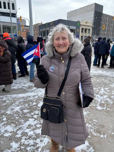 Diane Zack, co-ordinator of the Manitoba-Cuba Solidarity Committee, has travelled to Cuba approximately 30 times in the last three decades. (Aaron Epp/Winnipeg Free Press)