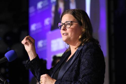 Former Manitoba premier Heather Stefanson was listed as a speaker for the event in the Golden Boy Room at the legislature in 2023. (Greg Vandermeulen/Carillon files)