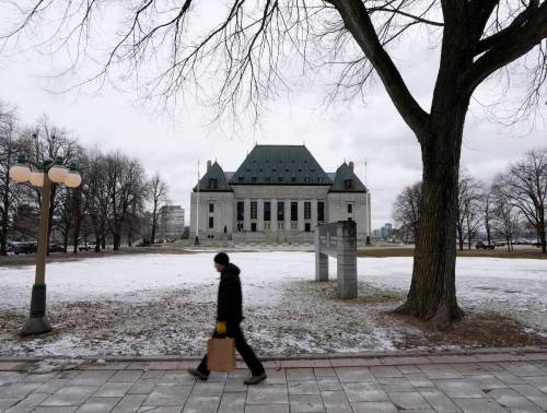 The Supreme Court of Canada in Ottawa is shown last week. The court is hearing the case of Quebec&rsquo;s secularism law, effectively putting the notwithstanding clause on trial. (The Canadian Press)