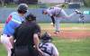 Oak River Dodgers pitcher Anthony Friesen delivers a pitch to Brandon Cardinals hitter Brady Nault during South West Baseball League action on Sunday afternoon at Andrews Field. (Perry Bergson/The Brandon Sun)
                                May 24, 2026