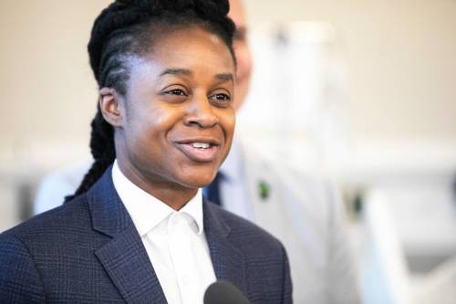 Health Minister Uzoma Asagwara speaks at a press conference announcing new nursing training seats at Université de Saint Boniface on May 13. Asagwara announced Thursday that there are now more than 3,700 physicians in practice in Manitoba. (Mikaela MacKenzie/Winnipeg Free Press files)