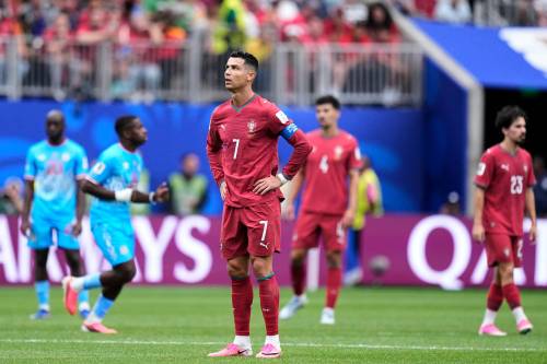 Ashley Landis / THE ASSOCIATED PRESS
                                Cristiano Ronaldo did not score the lone goal for Portugal in the country&rsquo;s Group K opener on Wednesday in Houston, Texas.