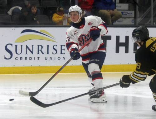 Cassidy Dankochik / THE CARILLON FILES
                                Regina Pats forward Zach Lansard is ranked 70th on the NHL Central Scouting&rsquo;s list of the top North American skaters.
