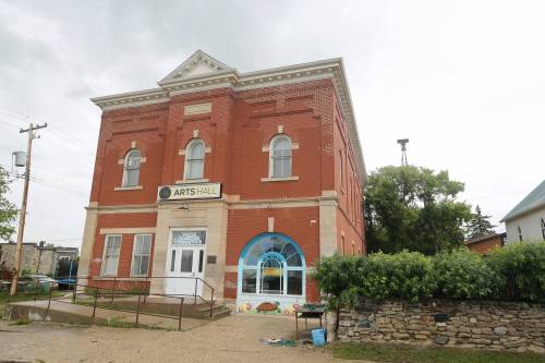 Arts Hall occupies a historic building that is featured in the railway exhibit. (Connor McDowell/The Brandon Sun)
